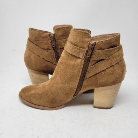 Free people x Faryl Robin Vegan Suede Alameda Booties Tan Brown - Picture 12 of 12